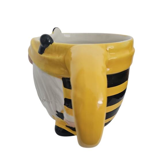 Gnome Bee Flower Mug Coffee Cup 24 Oz 4 1/4" Tall - Picture 4 of 6